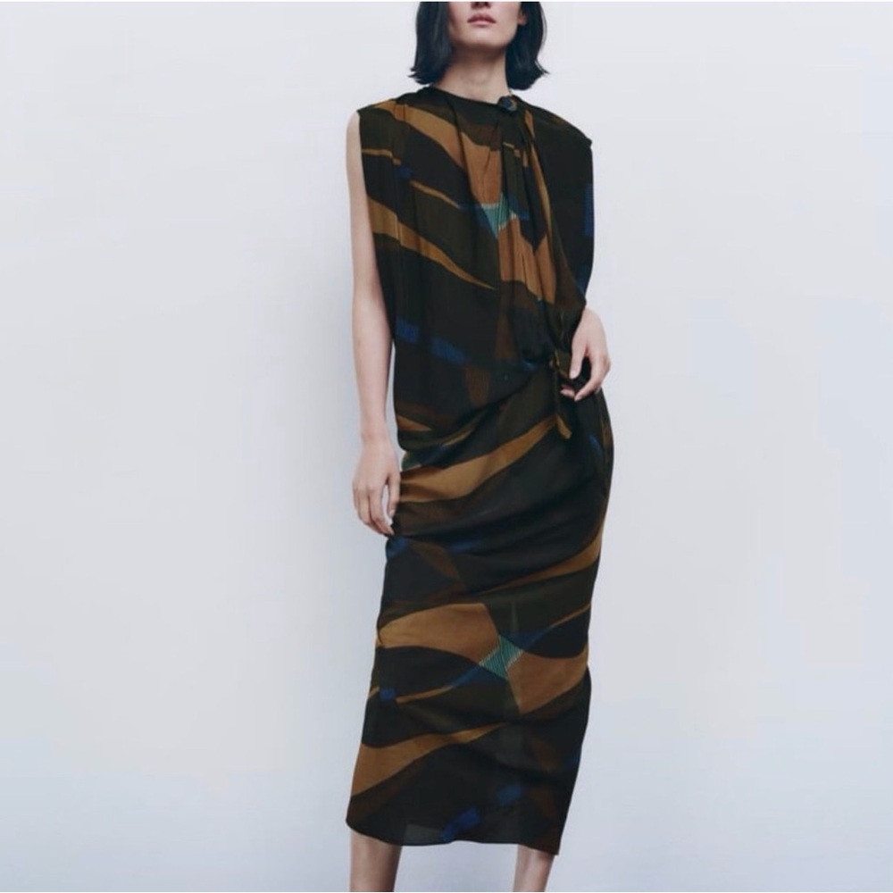 Zara Limited Edition Draped Dress XS